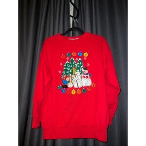 Ugly Christmas Sweater Xmas Sweatshirt Crewneck Size Medium Vintage